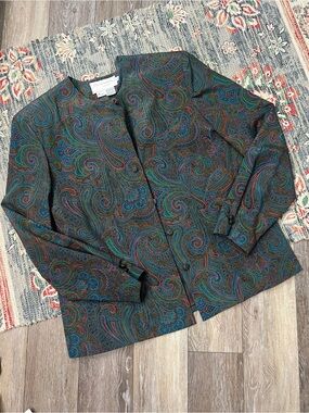Schrader Sport vintage padded shoulder jacket matching skirt set